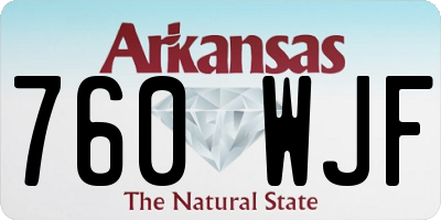 AR license plate 760WJF