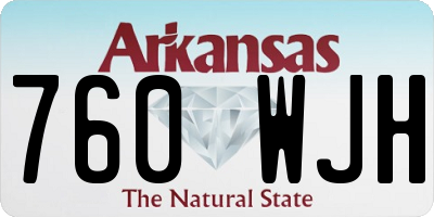 AR license plate 760WJH