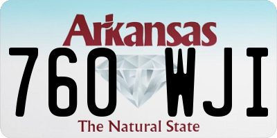 AR license plate 760WJI