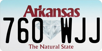 AR license plate 760WJJ