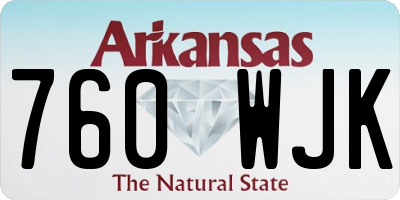 AR license plate 760WJK