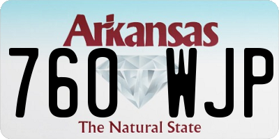 AR license plate 760WJP