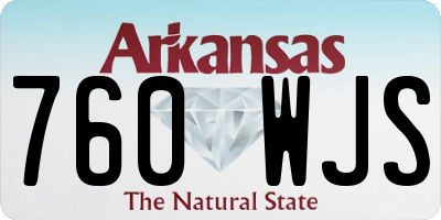 AR license plate 760WJS