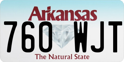AR license plate 760WJT