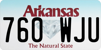 AR license plate 760WJU