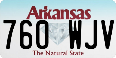 AR license plate 760WJV