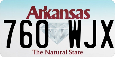 AR license plate 760WJX
