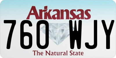 AR license plate 760WJY