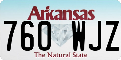 AR license plate 760WJZ