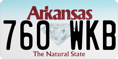 AR license plate 760WKB