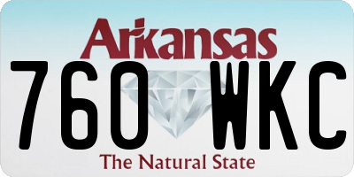 AR license plate 760WKC