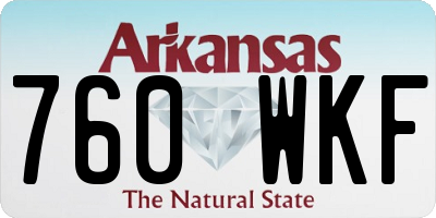 AR license plate 760WKF