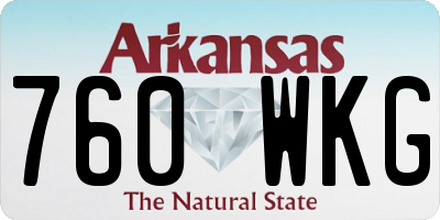 AR license plate 760WKG