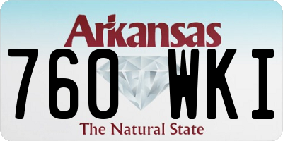AR license plate 760WKI