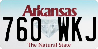 AR license plate 760WKJ