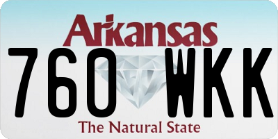 AR license plate 760WKK