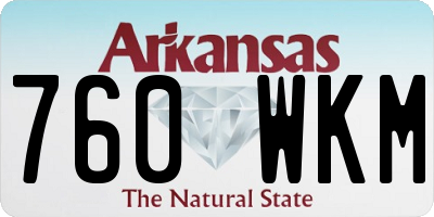 AR license plate 760WKM