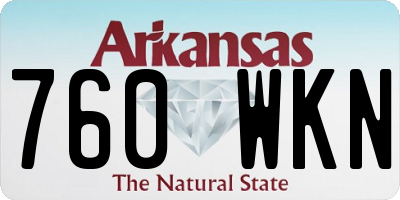 AR license plate 760WKN