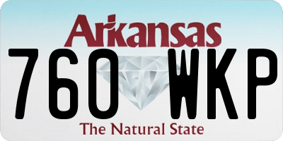 AR license plate 760WKP
