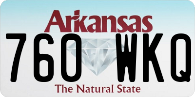 AR license plate 760WKQ