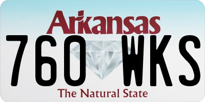 AR license plate 760WKS