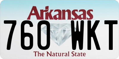 AR license plate 760WKT