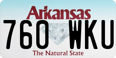 AR license plate 760WKU
