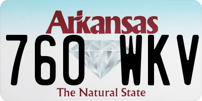 AR license plate 760WKV