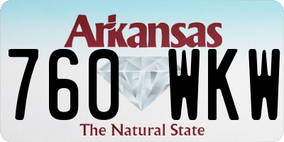 AR license plate 760WKW