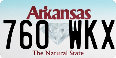 AR license plate 760WKX