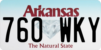AR license plate 760WKY