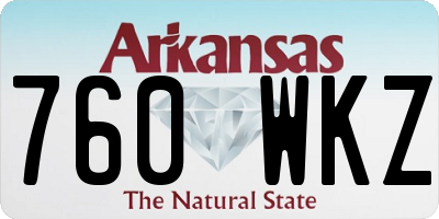 AR license plate 760WKZ