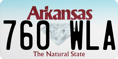 AR license plate 760WLA
