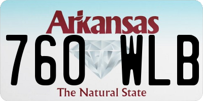 AR license plate 760WLB