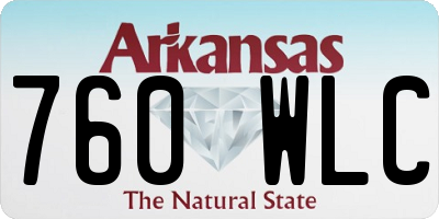 AR license plate 760WLC