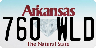 AR license plate 760WLD