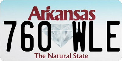 AR license plate 760WLE