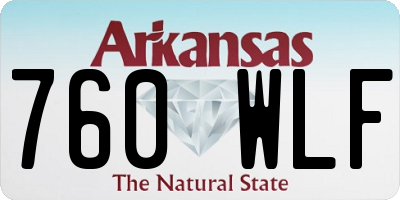 AR license plate 760WLF