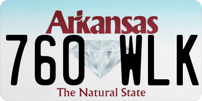 AR license plate 760WLK