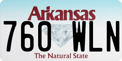 AR license plate 760WLN
