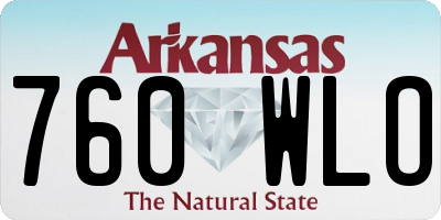 AR license plate 760WLO