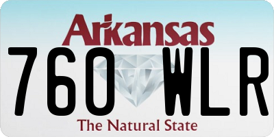 AR license plate 760WLR