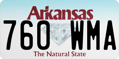 AR license plate 760WMA