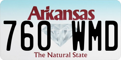 AR license plate 760WMD