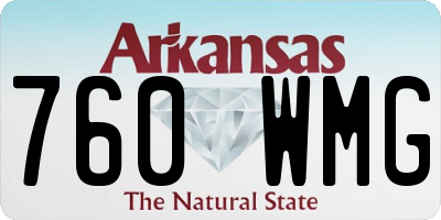 AR license plate 760WMG