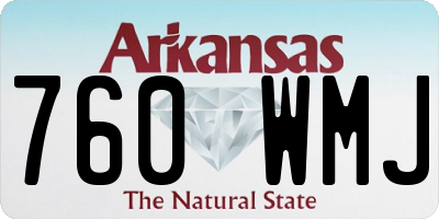 AR license plate 760WMJ
