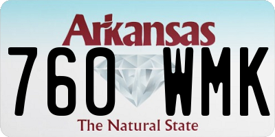 AR license plate 760WMK