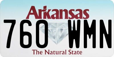 AR license plate 760WMN