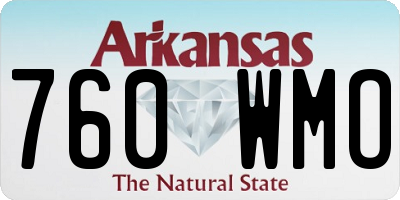 AR license plate 760WMO
