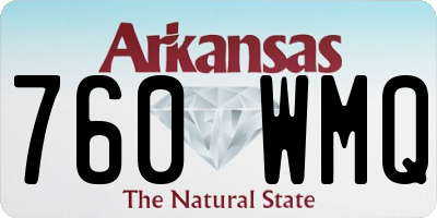 AR license plate 760WMQ